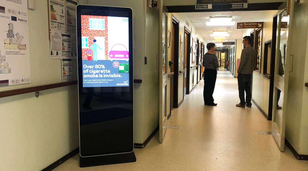 LCD Freestanding Digital displays for healthcare from Lobbysign Digital signage